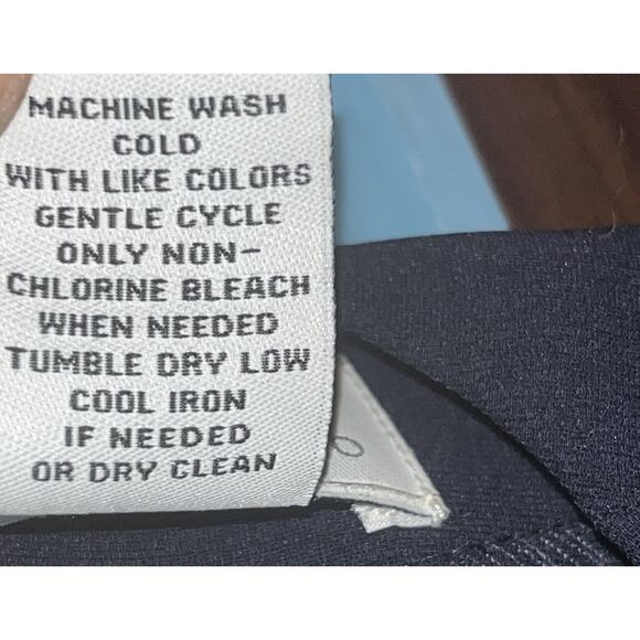 CARMEN MARC VALVO WOMEN'S Dark Blue SLEEVELESS TOP XS Zip Back,Silver Grommets - Picture 15 of 16